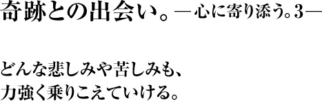 奇跡との出会い。―心に寄り添う。3―