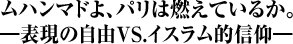 ムハンマドよ、パリは燃えているか。 ―表現の自由VS.イスラム的信仰―