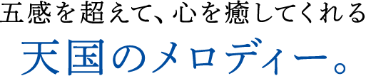 五感を超えて、心を癒してくれる 天国のメロディー。