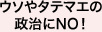 ウソやタテマエの政治にNO