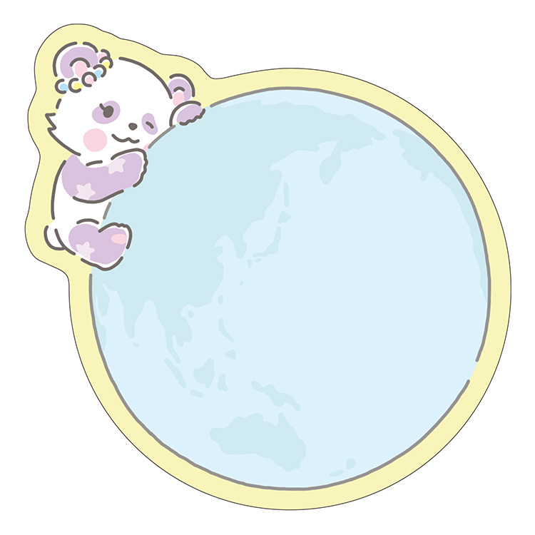 パンダルンダ　パンダちゃんダイカット付箋